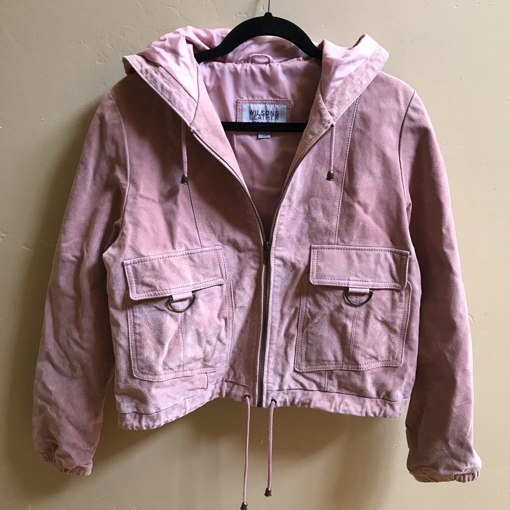 Wilson’s Leather Pink Suede Jacket 💕Cute💕 Sz L